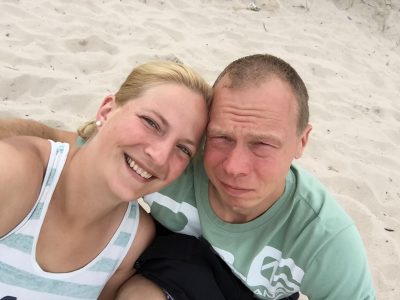Am Strand laufen